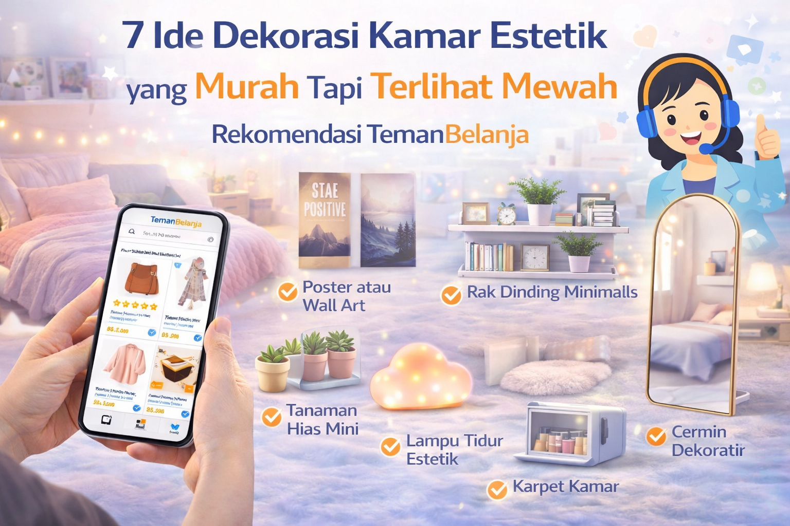7 Ide Dekorasi Kamar Estetik yang Murah Tapi Terlihat Mewah