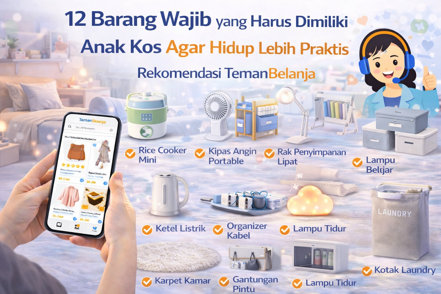 12 Barang Wajib yang Harus Dimiliki Anak Kos Agar Hidup Lebih Praktis