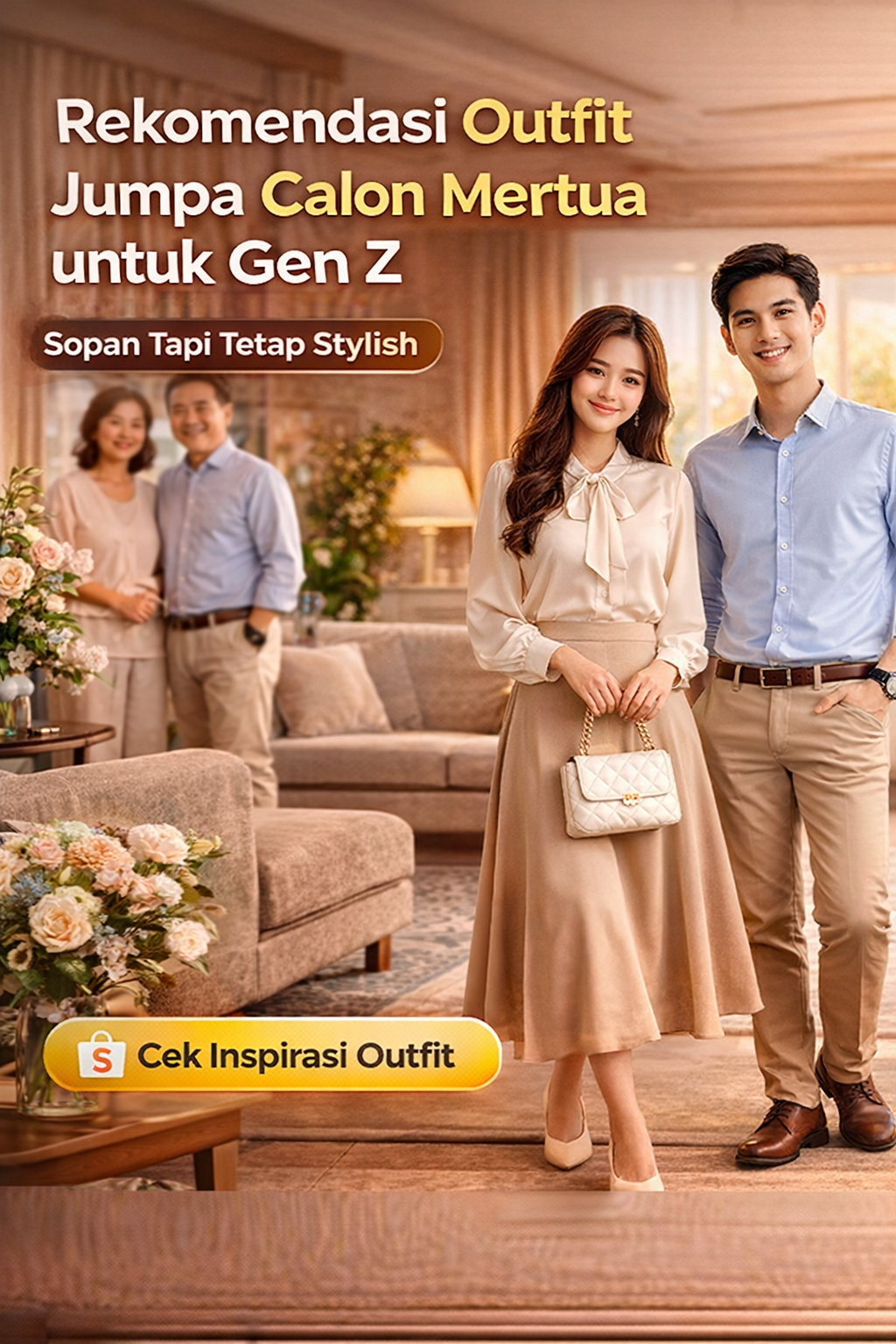 Rekomendasi Outfit Jumpa Calon Mertua untuk Gen Z, Sopan Tapi Tetap Stylish